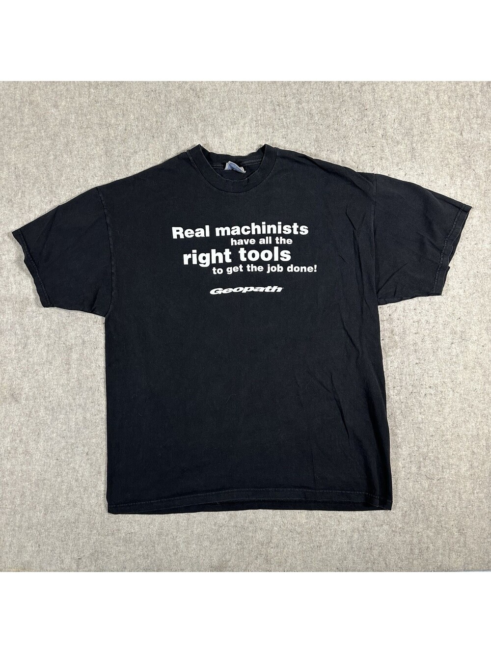 Vintage Geopath T-Shirt Large? Black Machinery Tools Auto Mechanic